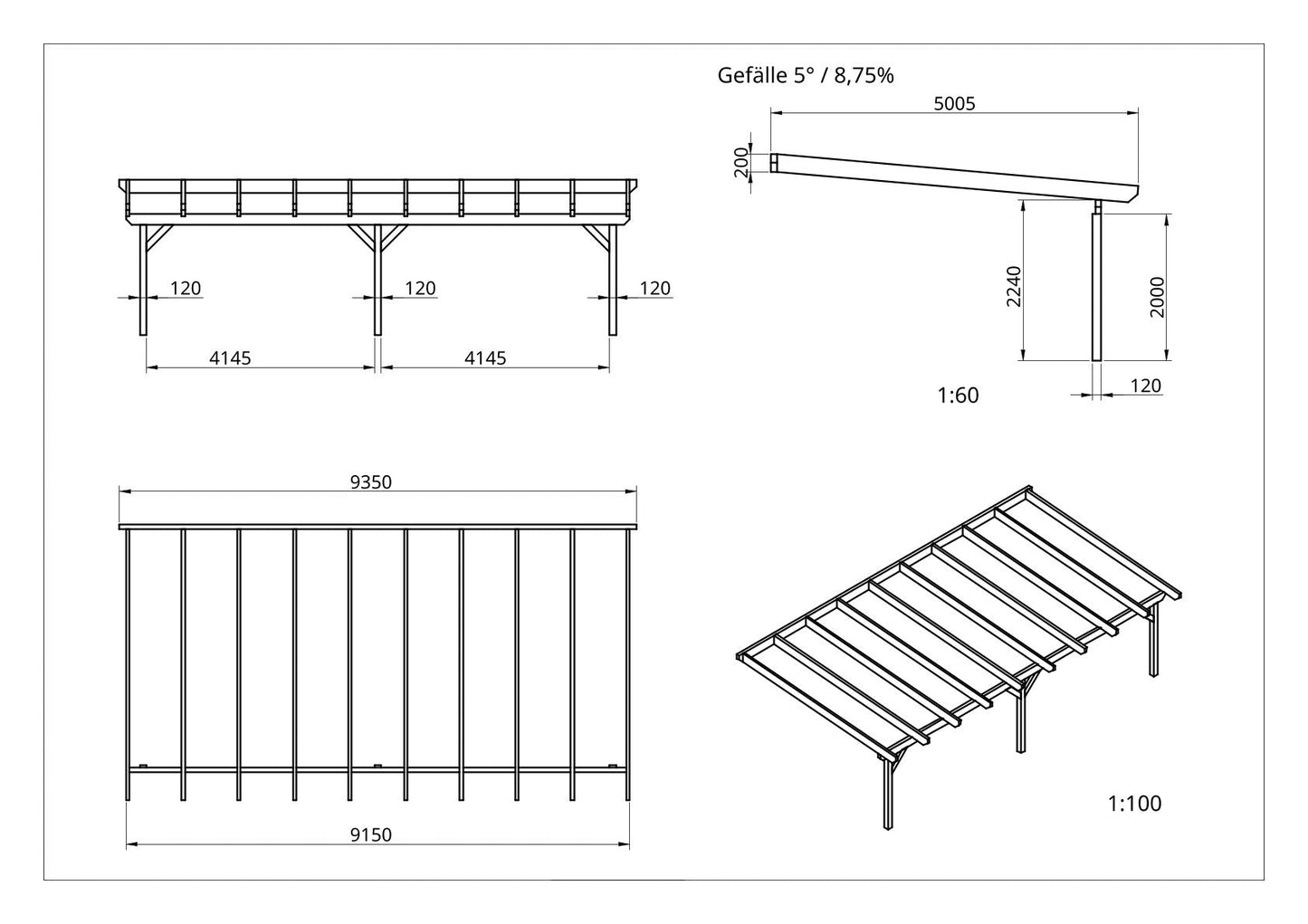Terrassenüberdachung BSH Bausatz - ATBULL