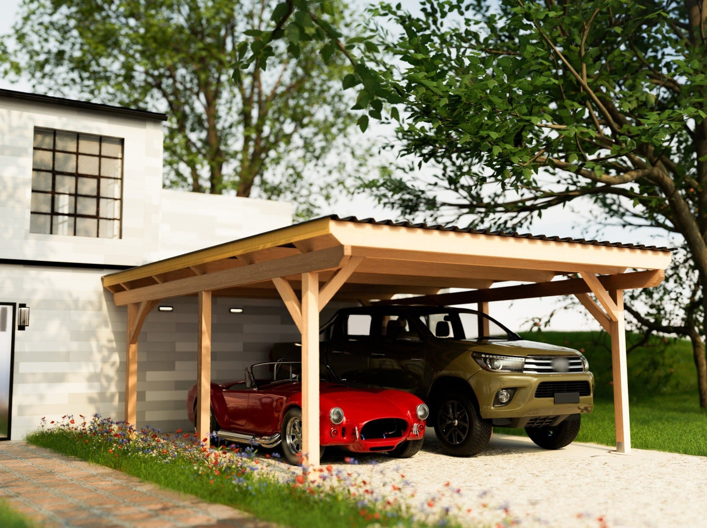 Carport Komplett - Bausatz - ATBULL