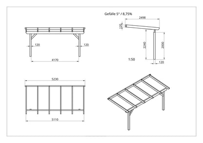 Terrassenüberdachung BSH Bausatz