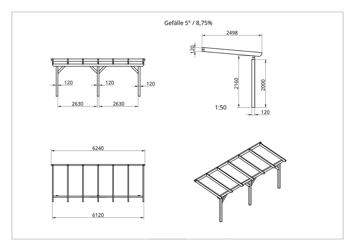 Terrassenüberdachung BSH Bausatz