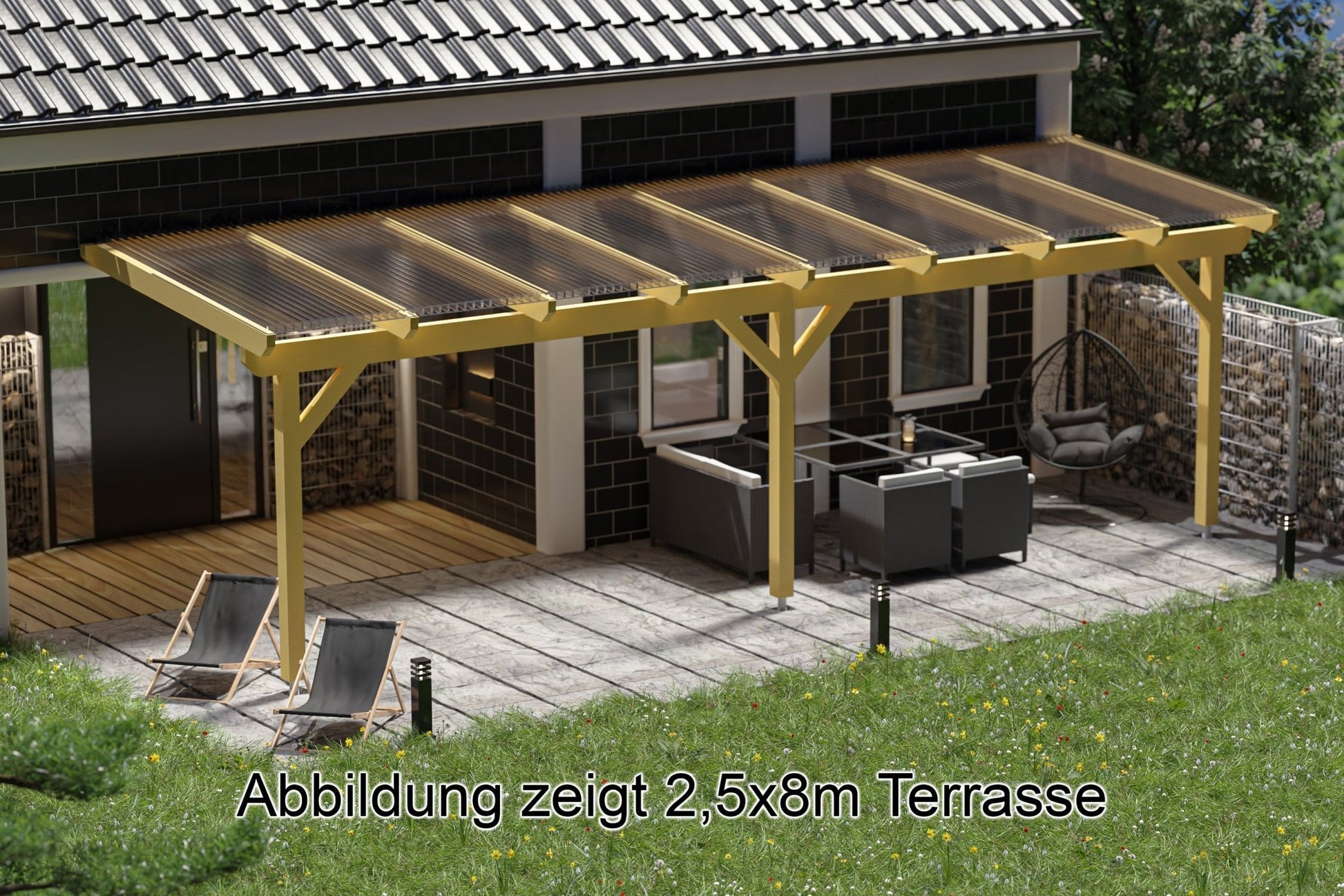 terrassendach mit markise bausatz Terrassenüberdachung BSH Bausatz – ATBULL