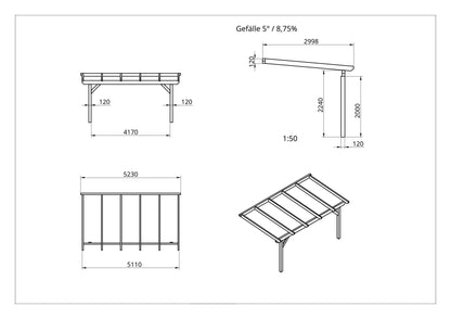 Terrassenüberdachung BSH Bausatz