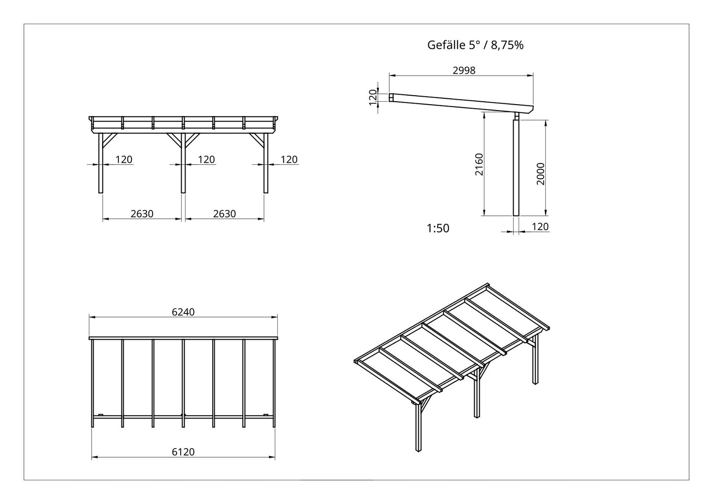 Terrassenüberdachung BSH Bausatz