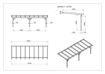 Terrassenüberdachung BSH Bausatz