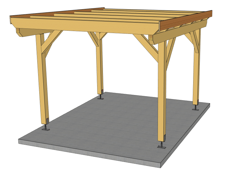 Carport Komplett-Bausatz inkl. Dach