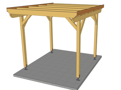 Carport Komplett-Bausatz inkl. Dach