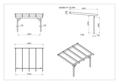 Terrassenüberdachung BSH Bausatz