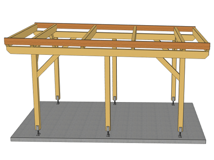 Carport Komplett-Bausatz inkl. Dach