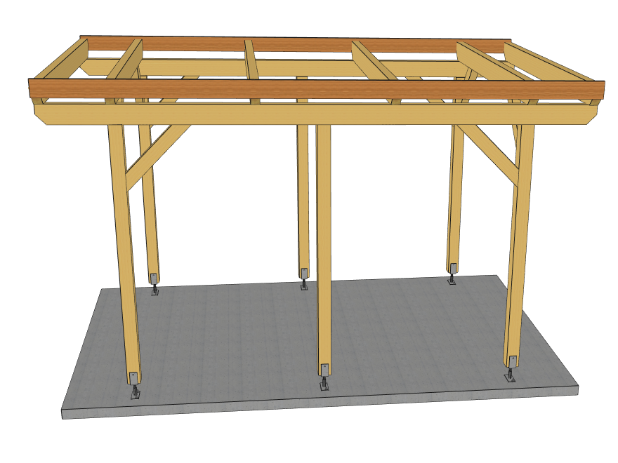 Carport Komplett-Bausatz inkl. Dach