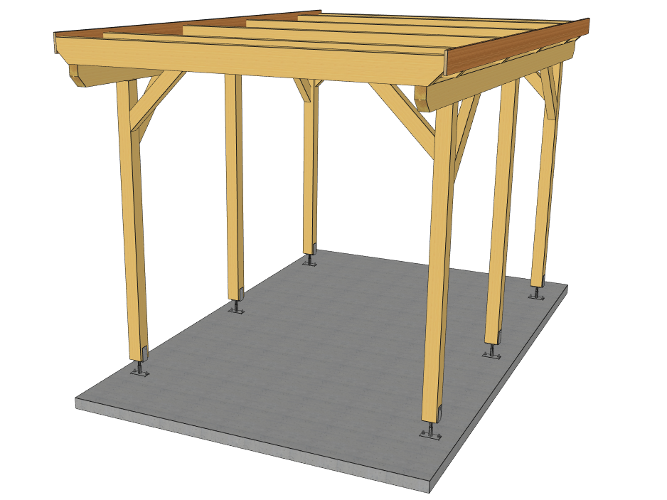 Carport Komplett-Bausatz inkl. Dach