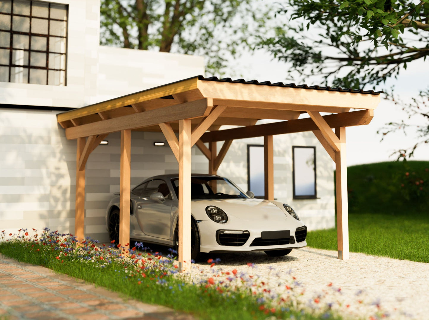 Carport Komplett-Bausatz inkl. Dach