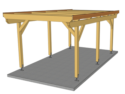 Carport Komplett-Bausatz inkl. Dach