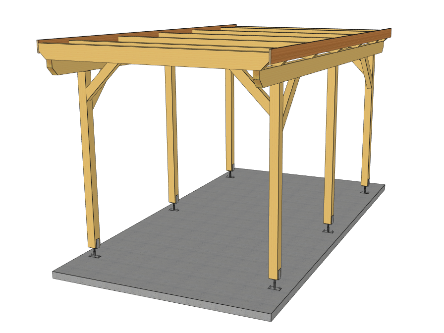 Carport Komplett-Bausatz inkl. Dach