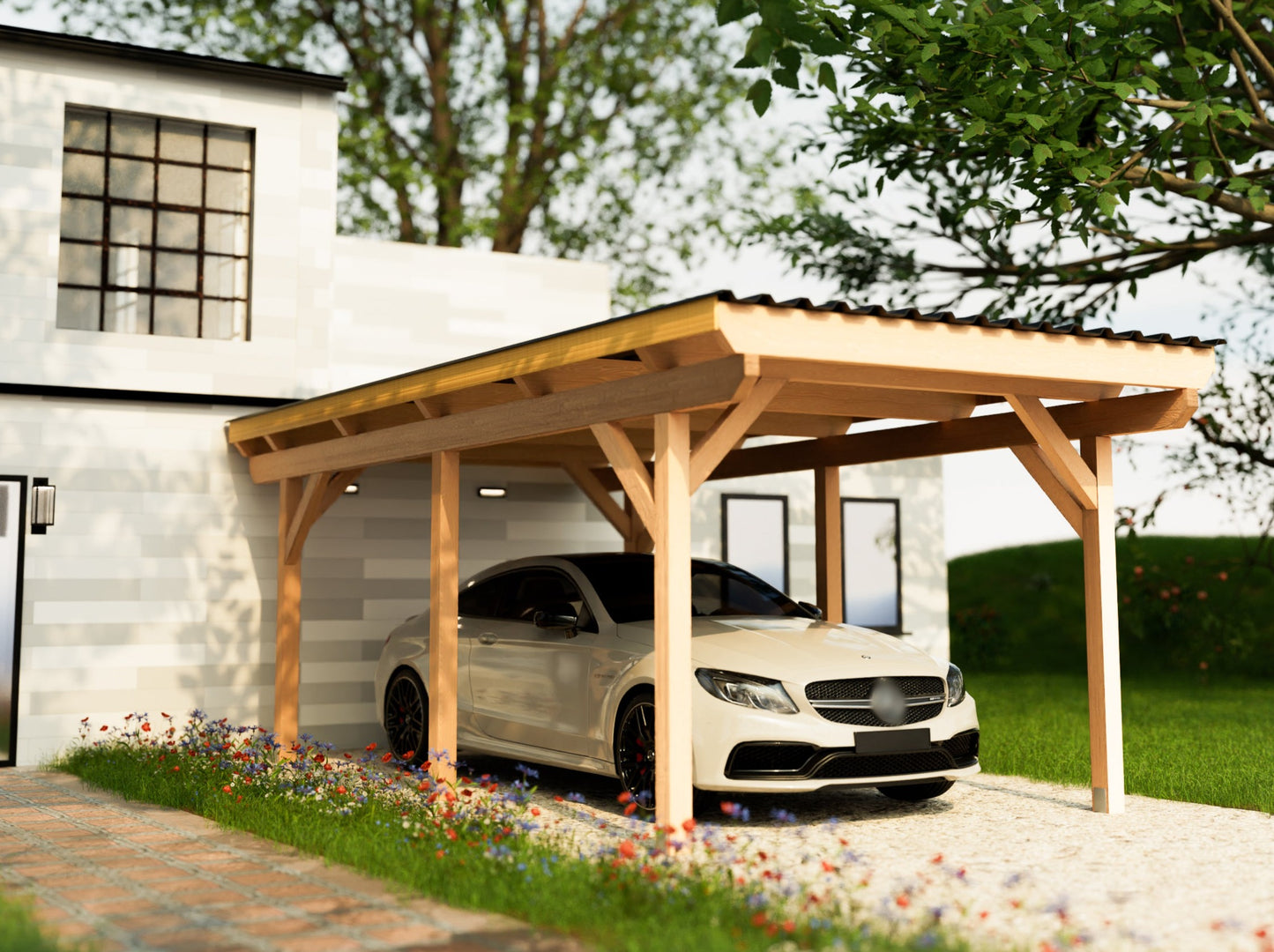 Carport Komplett-Bausatz inkl. Dach