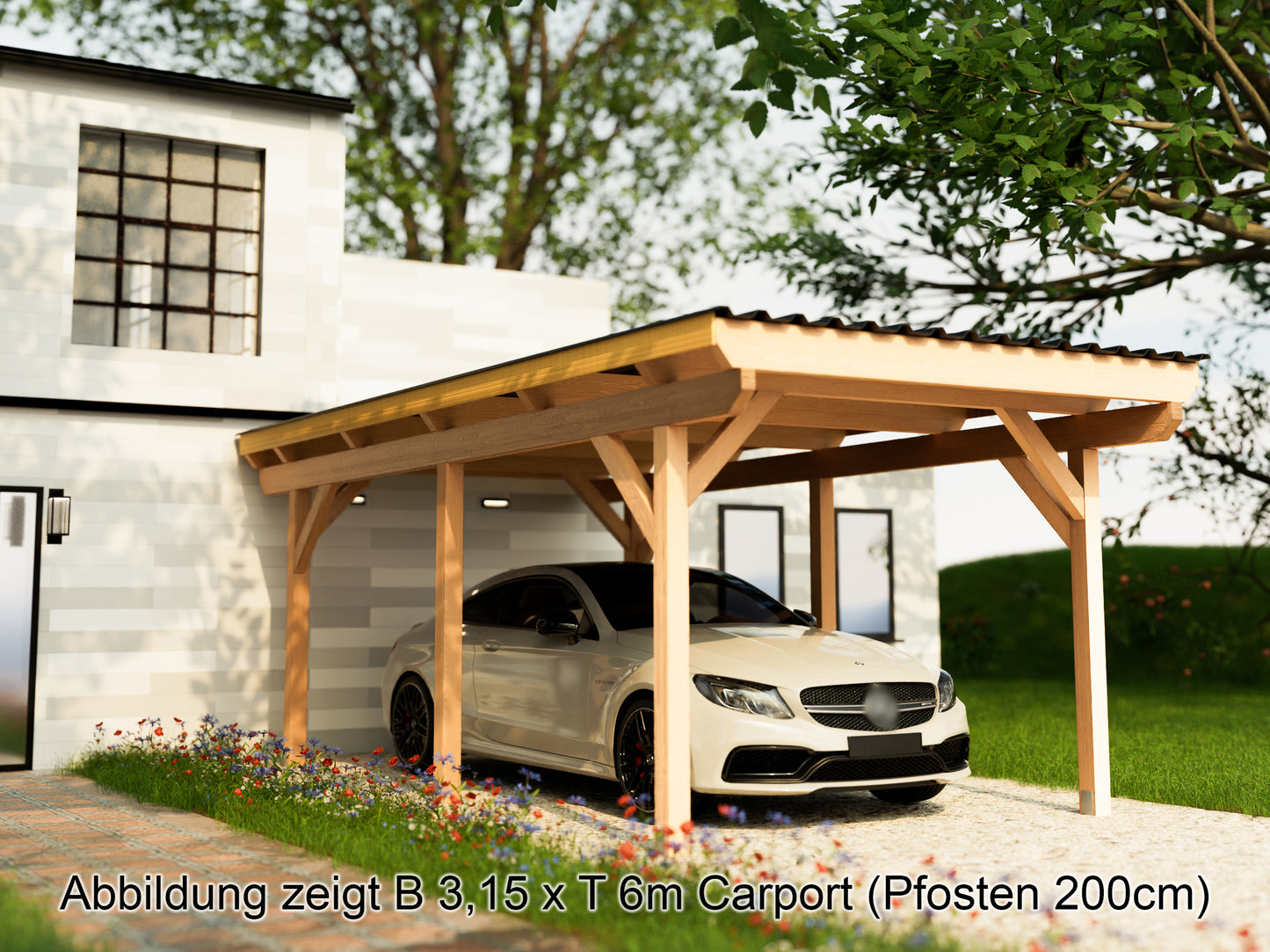 Carport Komplett-Bausatz inkl. Dach