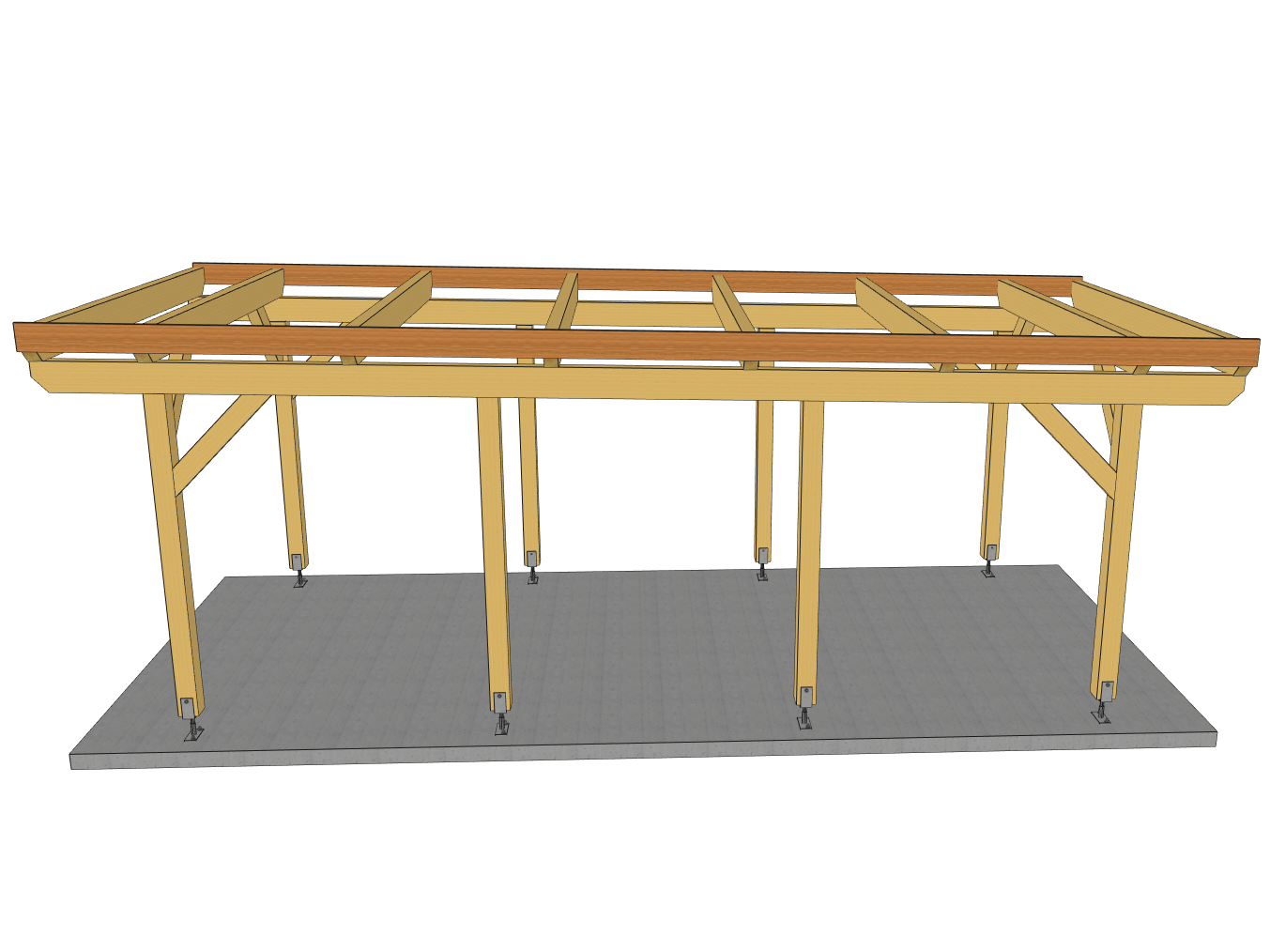 Carport Komplett-Bausatz inkl. Dach