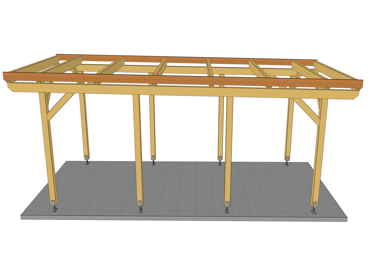 Carport Komplett-Bausatz inkl. Dach