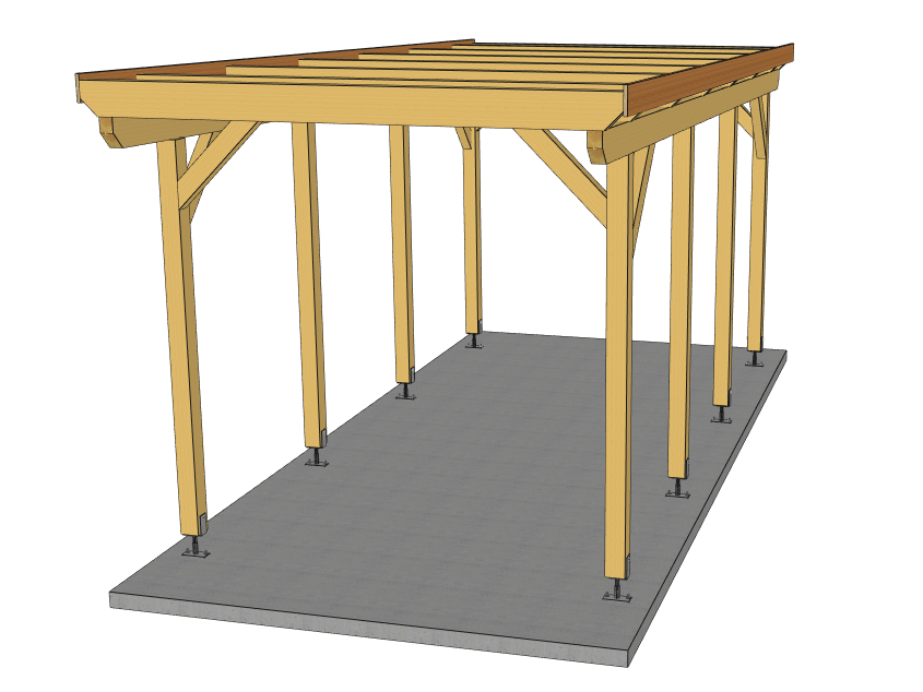 Carport Komplett-Bausatz inkl. Dach