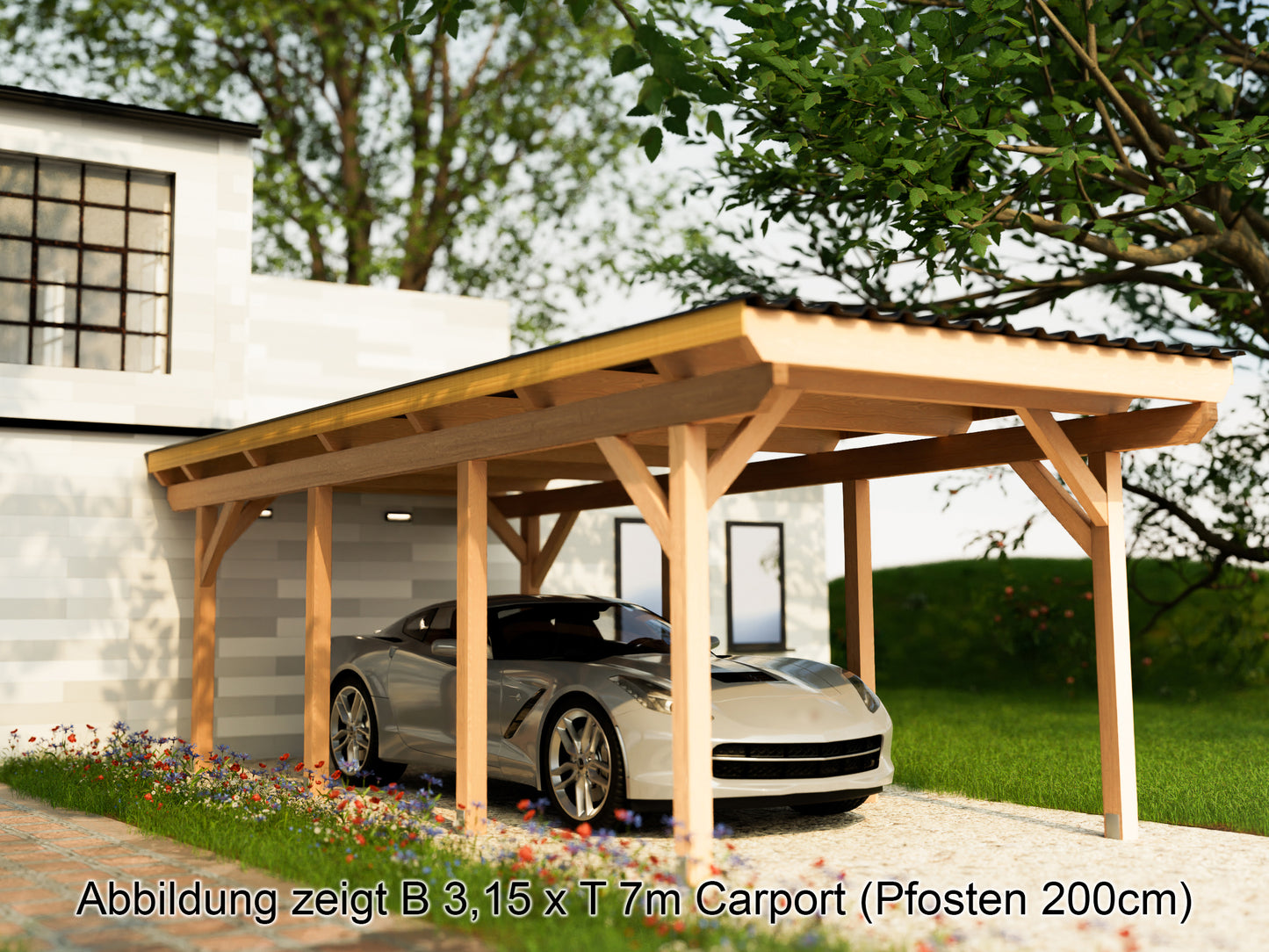 Carport Komplett-Bausatz inkl. Dach