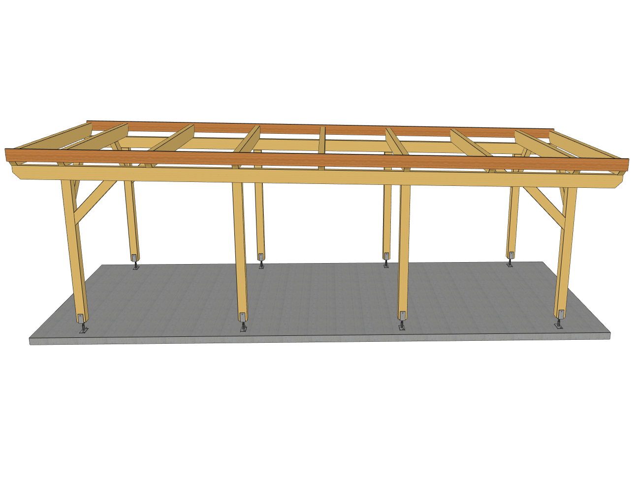 Carport Komplett-Bausatz inkl. Dach