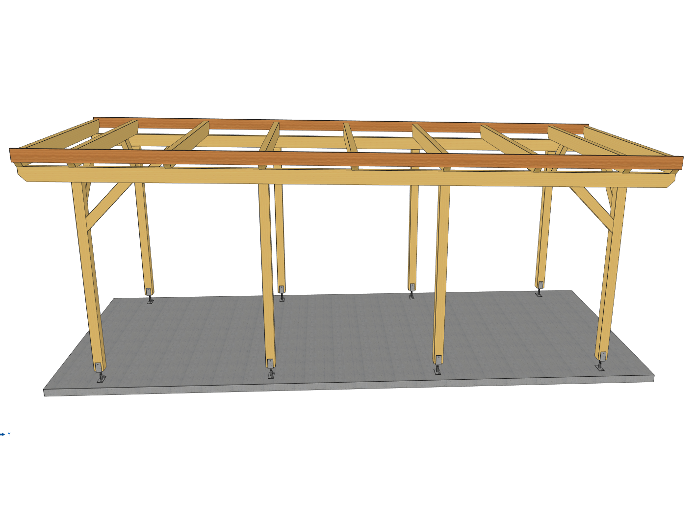 Carport Komplett-Bausatz inkl. Dach