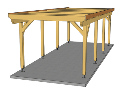 Carport Komplett-Bausatz inkl. Dach