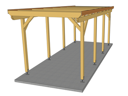 Carport Komplett-Bausatz inkl. Dach