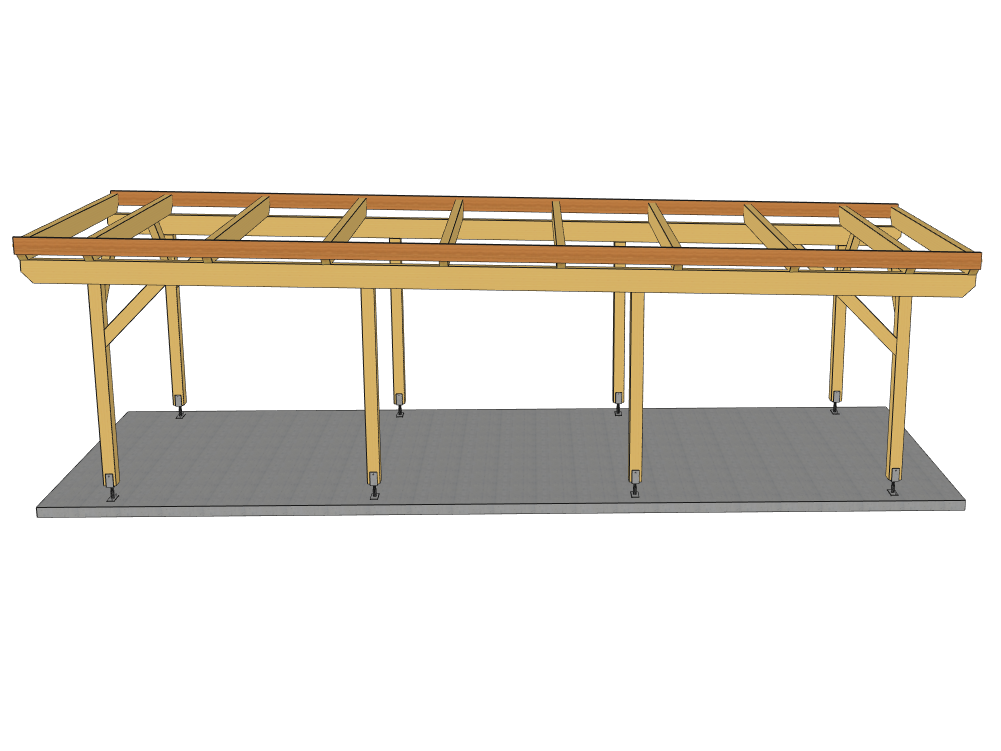 Carport Komplett-Bausatz inkl. Dach