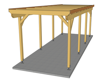 Carport Komplett-Bausatz inkl. Dach