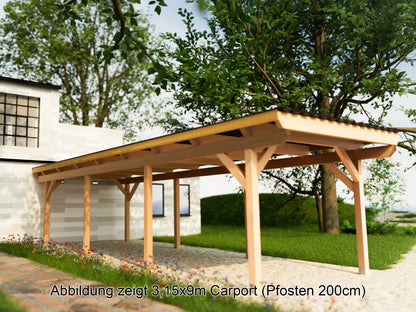 Carport Komplett-Bausatz inkl. Dach