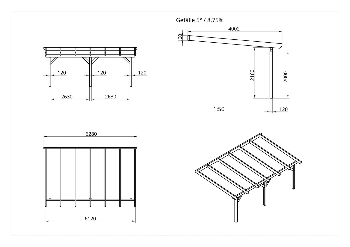 Terrassenüberdachung BSH Bausatz