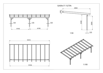 Terrassenüberdachung BSH Bausatz