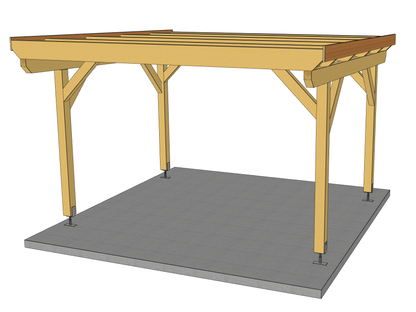 Carport Komplett-Bausatz inkl. Dach