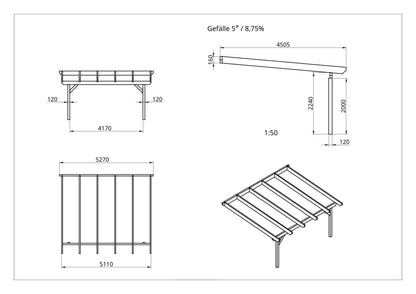 Terrassenüberdachung BSH Bausatz