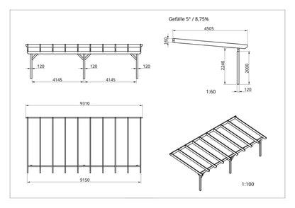 Terrassenüberdachung BSH Bausatz