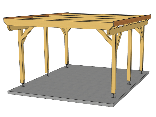 Carport Komplett-Bausatz inkl. Dach