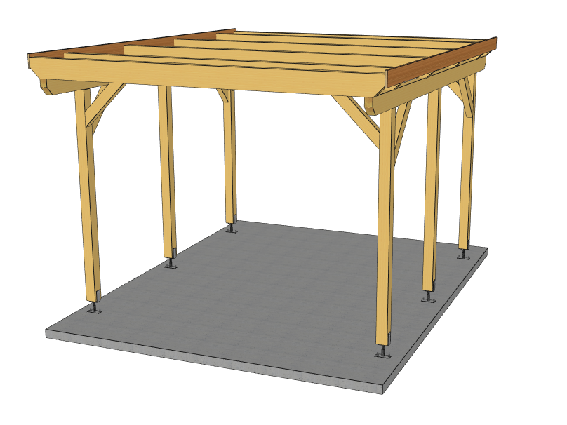 Carport Komplett-Bausatz inkl. Dach