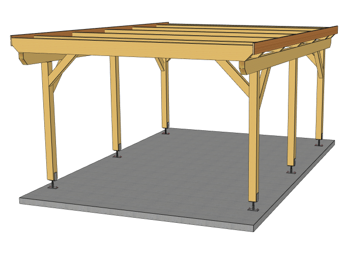 Carport Komplett-Bausatz inkl. Dach