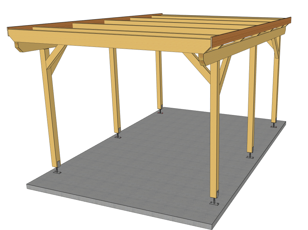 Carport Komplett-Bausatz inkl. Dach