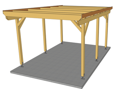 Carport Komplett-Bausatz inkl. Dach