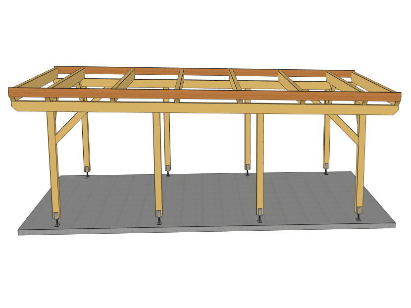 Carport Komplett-Bausatz inkl. Dach