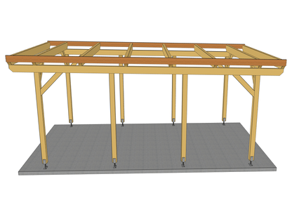 Carport Komplett-Bausatz inkl. Dach