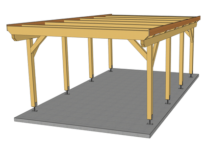 Carport Komplett-Bausatz inkl. Dach