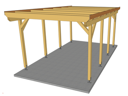 Carport Komplett-Bausatz inkl. Dach