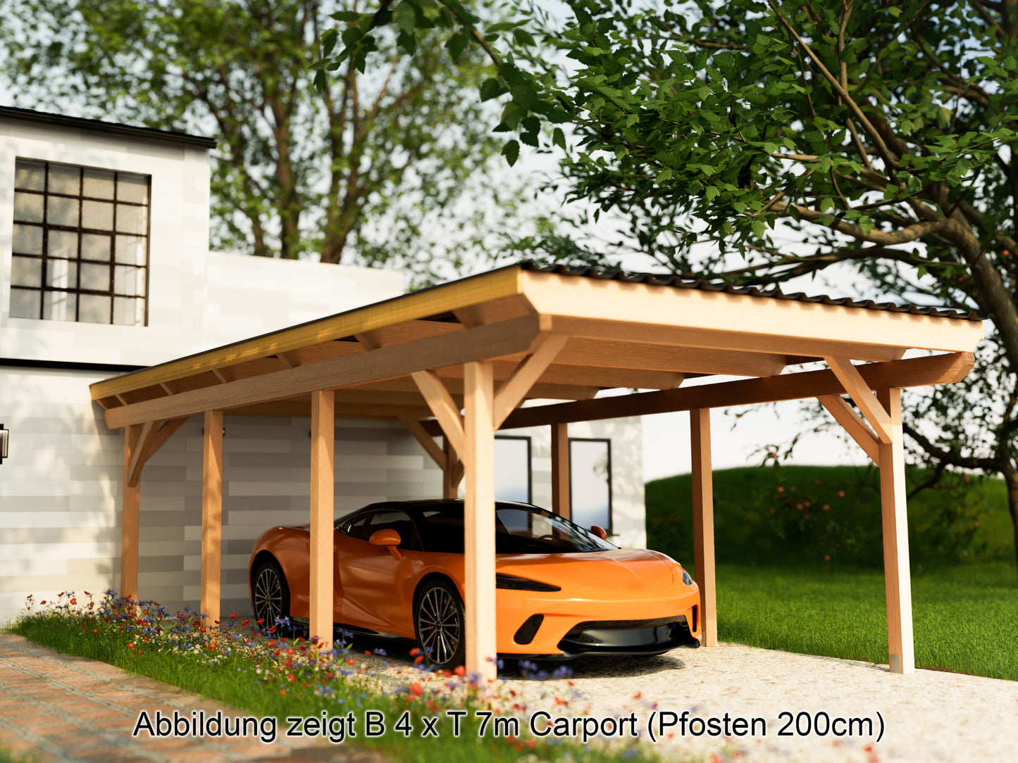 Carport Komplett-Bausatz inkl. Dach