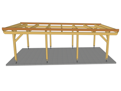 Carport Komplett-Bausatz inkl. Dach