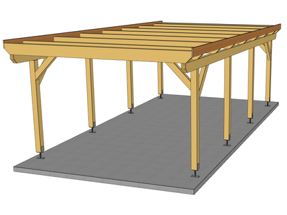 Carport Komplett-Bausatz inkl. Dach