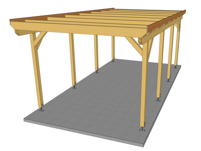 Carport Komplett-Bausatz inkl. Dach