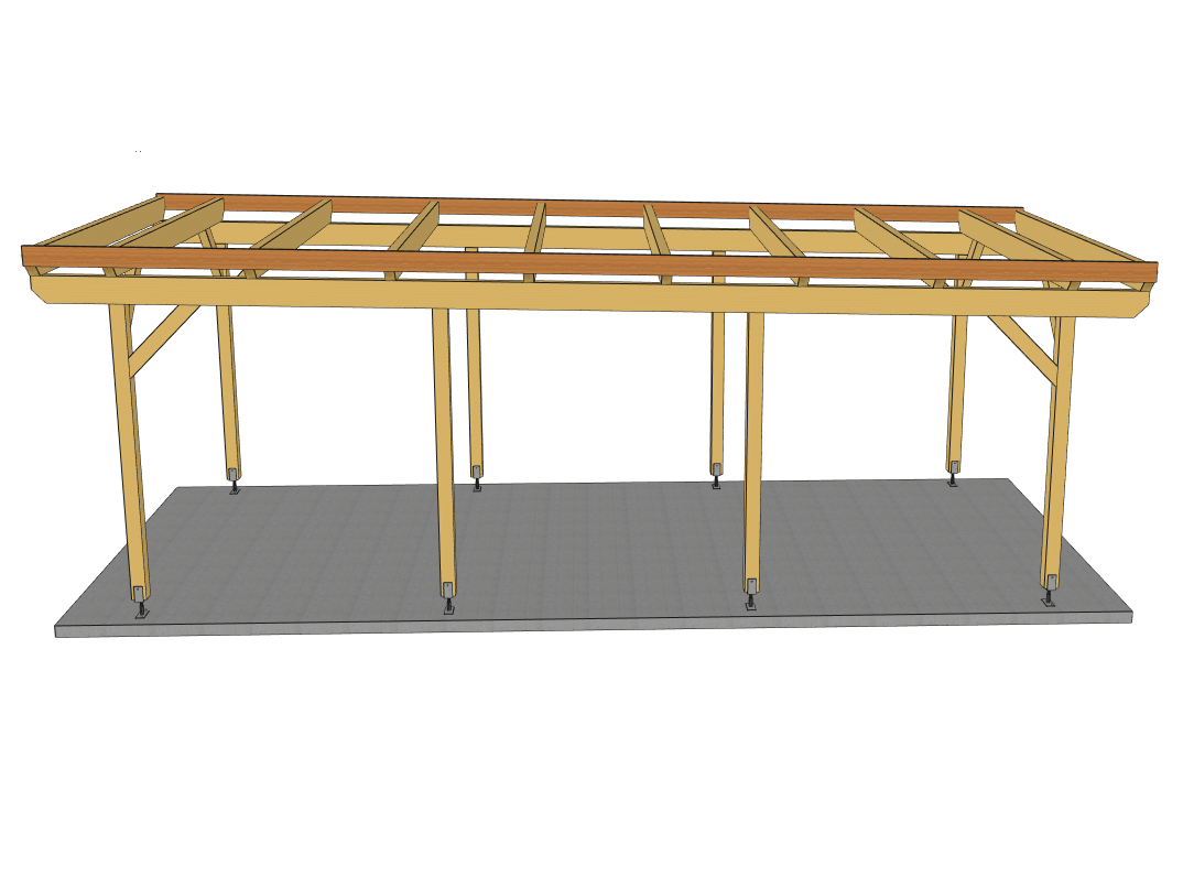 Carport Komplett-Bausatz inkl. Dach