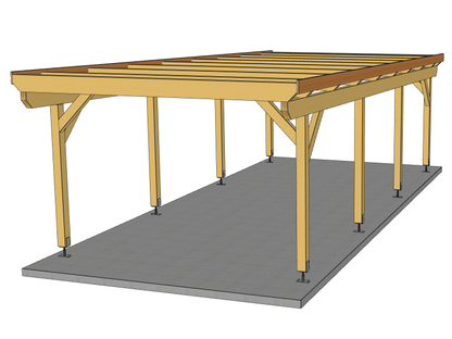 Carport Komplett-Bausatz inkl. Dach